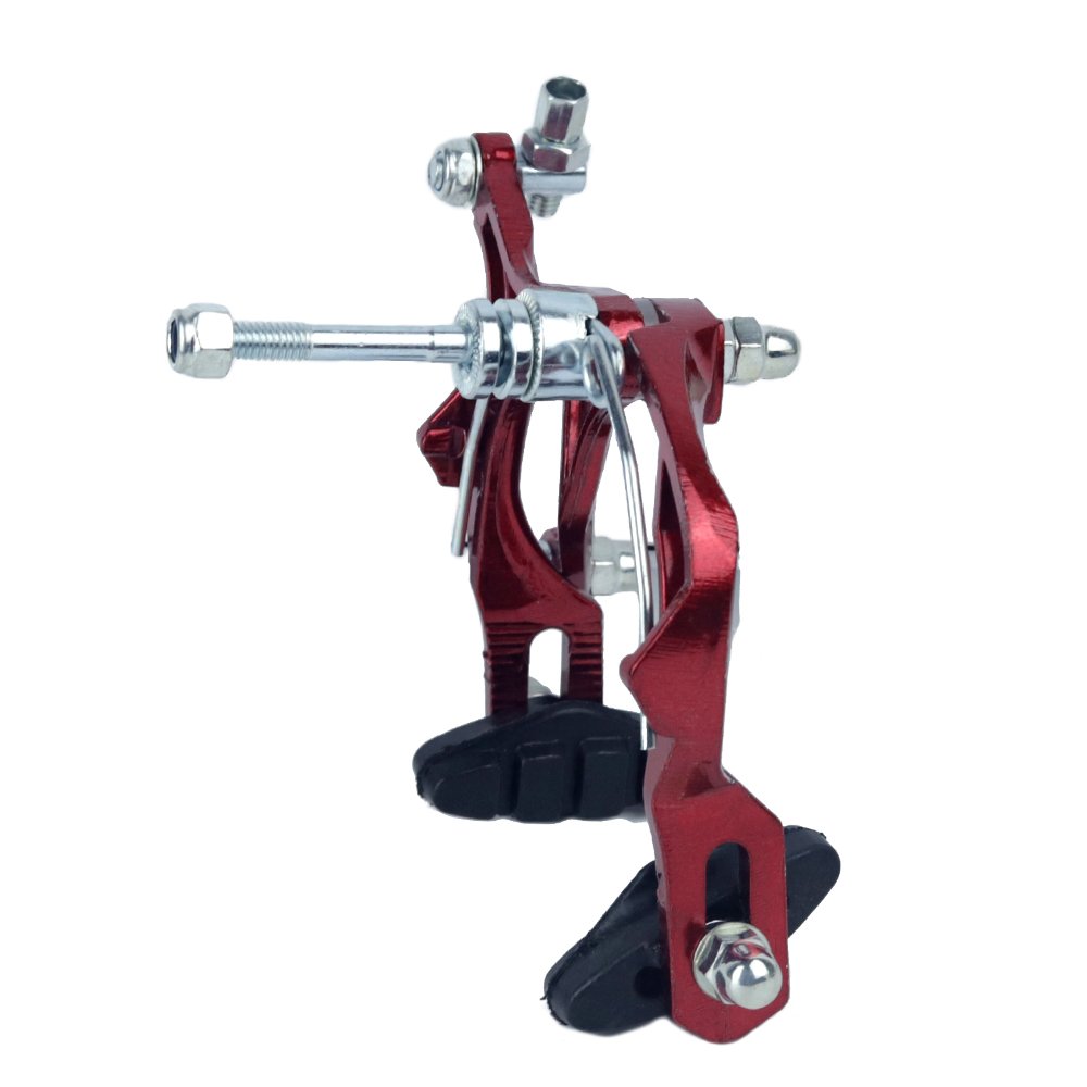 High Quality Adjustable C-Brake Aluminum Alloy Bike Brake Caliper Black Road Bike Parts with Pads for MTB BMX E-Bike 1 Pair