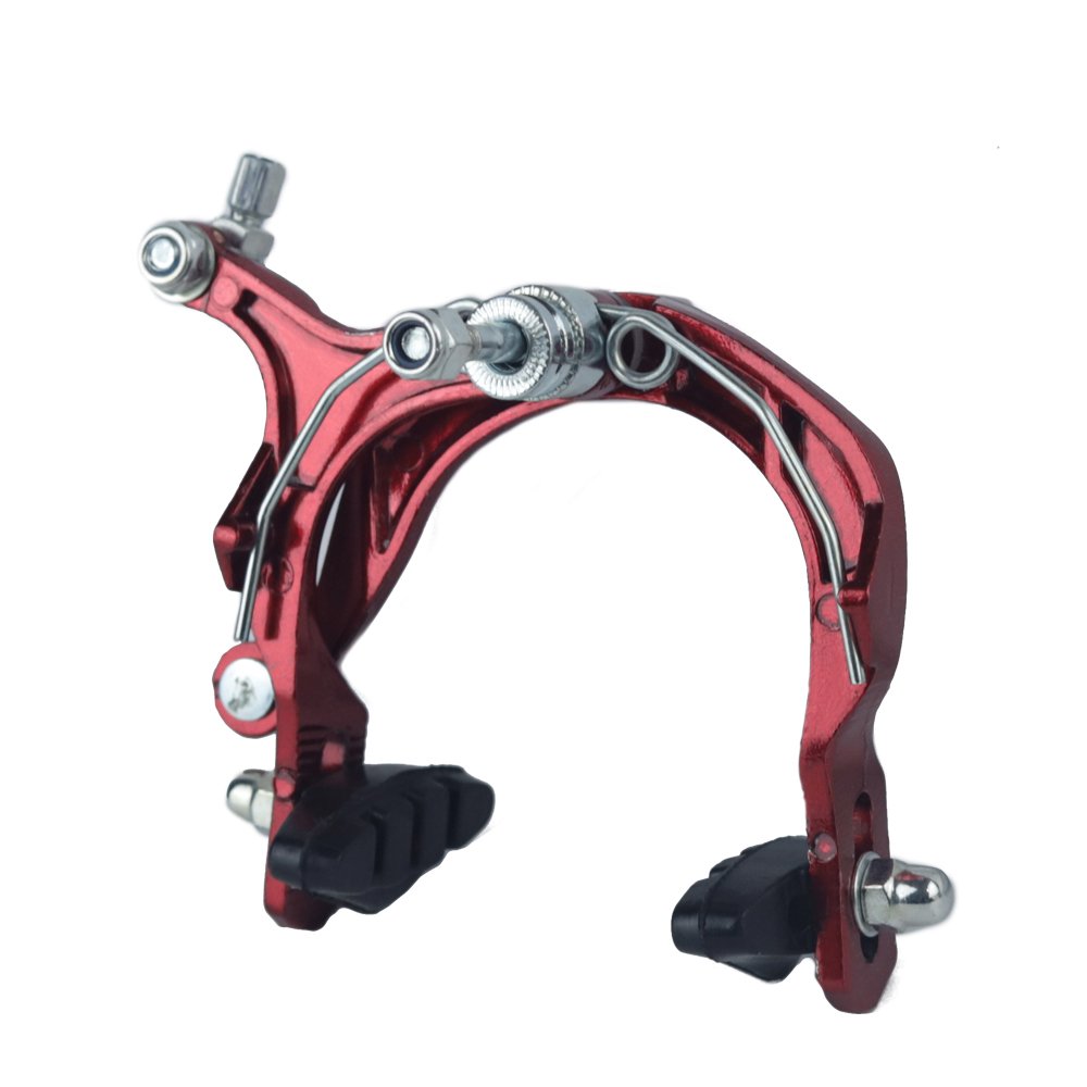 High Quality Adjustable C-Brake Aluminum Alloy Bike Brake Caliper Black Road Bike Parts with Pads for MTB BMX E-Bike 1 Pair