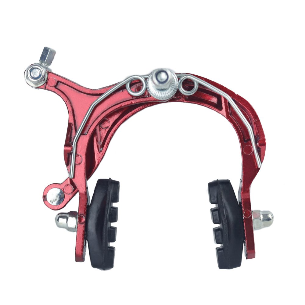 High Quality Adjustable C-Brake Aluminum Alloy Bike Brake Caliper Black Road Bike Parts with Pads for MTB BMX E-Bike 1 Pair