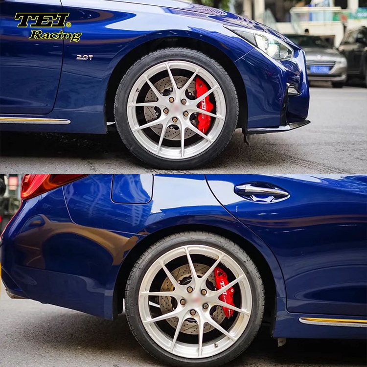 Front 6 Piston and Rear 4 Piston Caliper BBK Auto Brake System for INFINITI Q50 18 Inch Rim