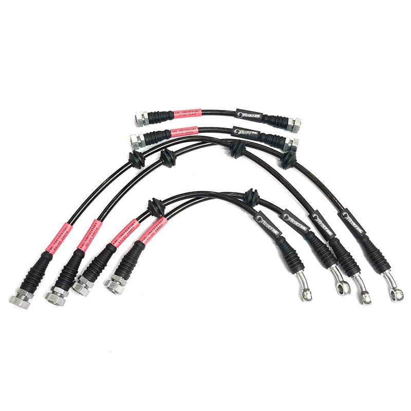Custom Ptfe Brake Hose With Brake Fitting Stainless Steel Braided Brake Lines for Honda Odyssey Rc