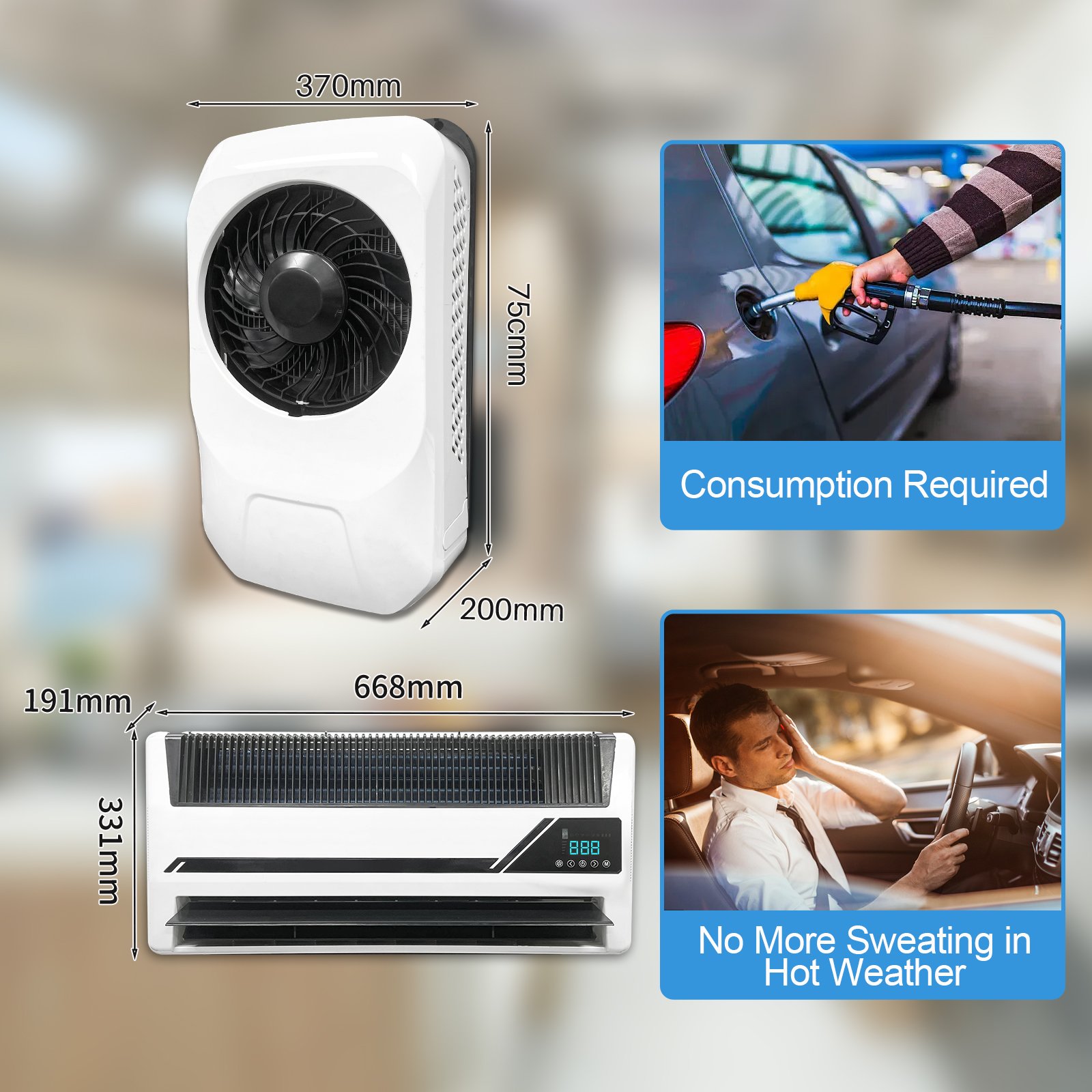 New Electric Truck Air Conditioner Split Rv Cooling Unit 12v Car Split Parking Air Conditioner