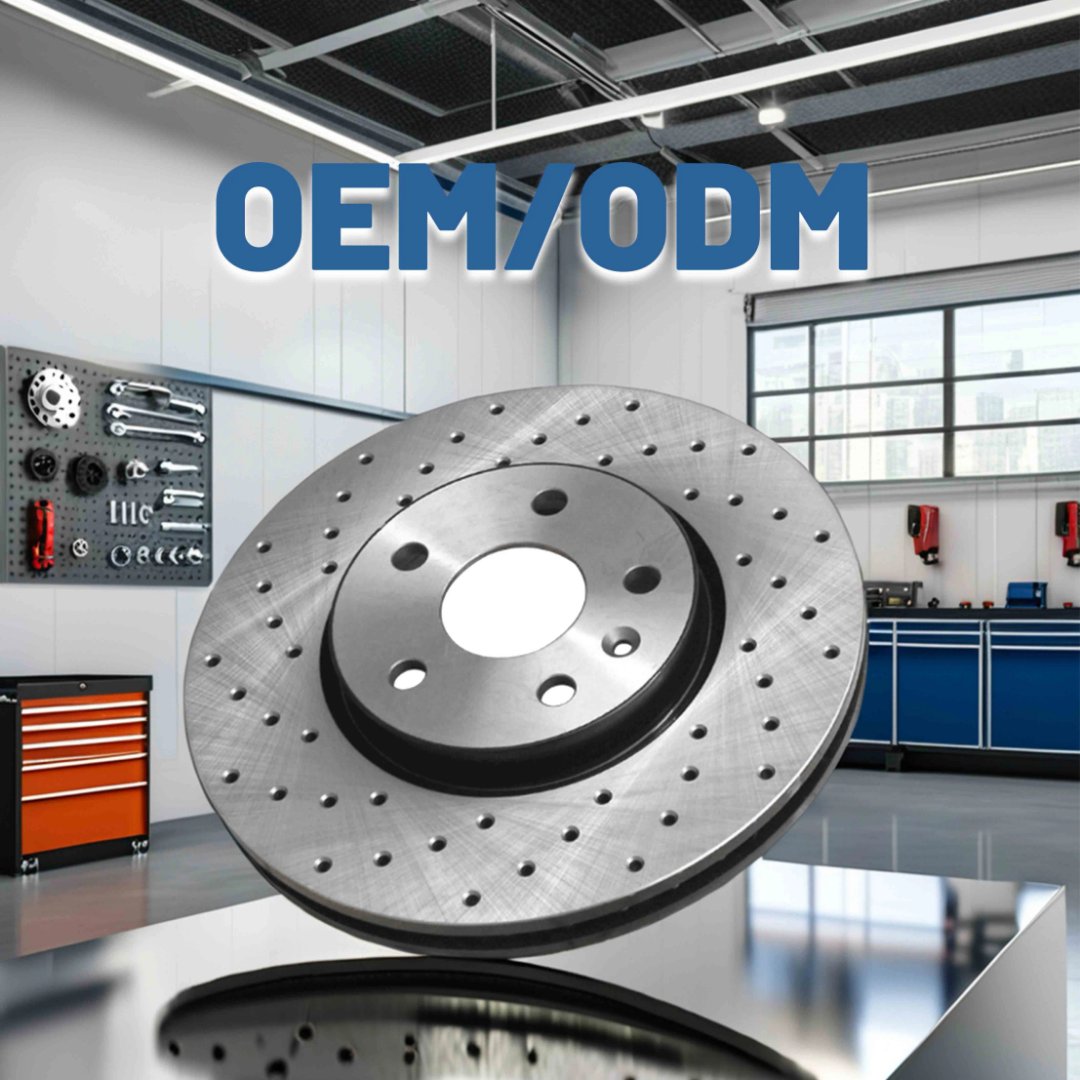 5181513AB Drilled and Slotted Ventilated Front Brake Disc380mm High Heat Powder Coating Shockproof Durable No Dust for Jeep