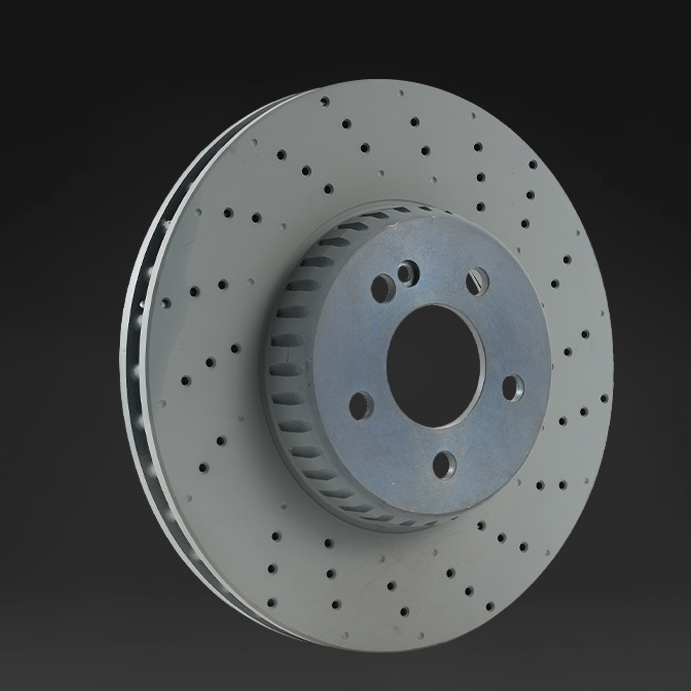 5181513AB Drilled and Slotted Ventilated Front Brake Disc380mm High Heat Powder Coating Shockproof Durable No Dust for Jeep