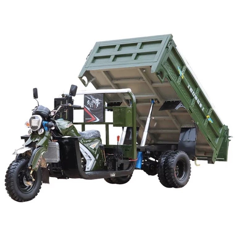 Efficient Three-Wheeled Motorcycle for Cargo Transport on Rough Roads 5-wheeled Motorcycle Tricycle