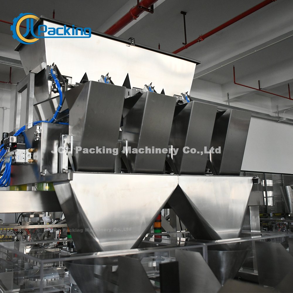 Guangdong Factory Automatic Granule Bagging Machine 4 Head Weigher Vertical Packing Machine for Sale