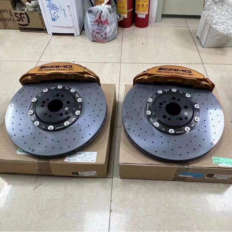 For AMG Carbon Ceramic Brake System for Mercedes-Benz Six Piston Brake Calipers for C63S E63S S63 S65 GLE63 G63 W205 W213 New