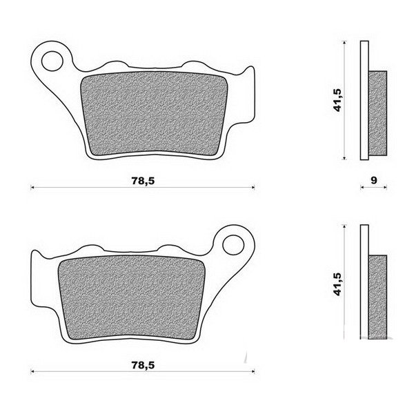 Brake Pads FA208 Fit YAMAHA XT660R/X NX650 F650 PEGASO Rear Brake Plate