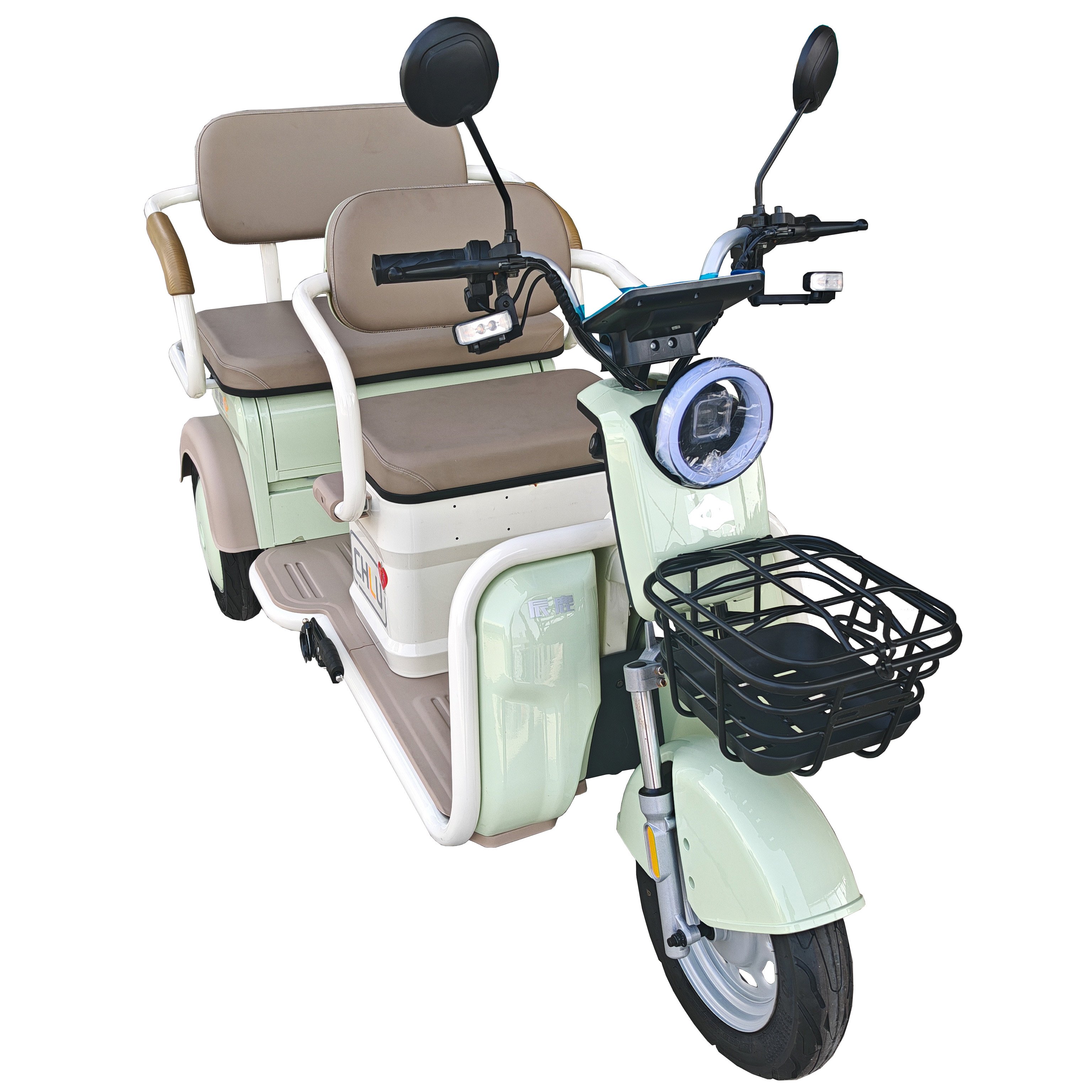 2023 Best 3 Wheel Passenger Tricycle Two Seat 48v Electric Tricycle Bike for Adults and Old People