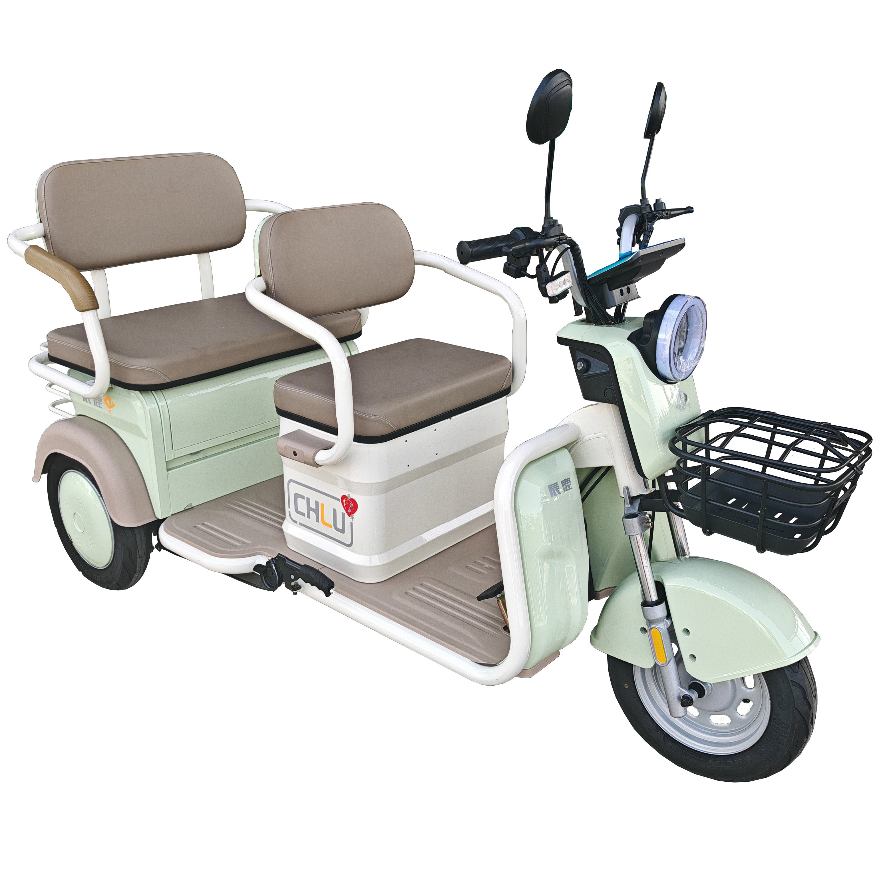 2023 Best 3 Wheel Passenger Tricycle Two Seat 48v Electric Tricycle Bike for Adults and Old People