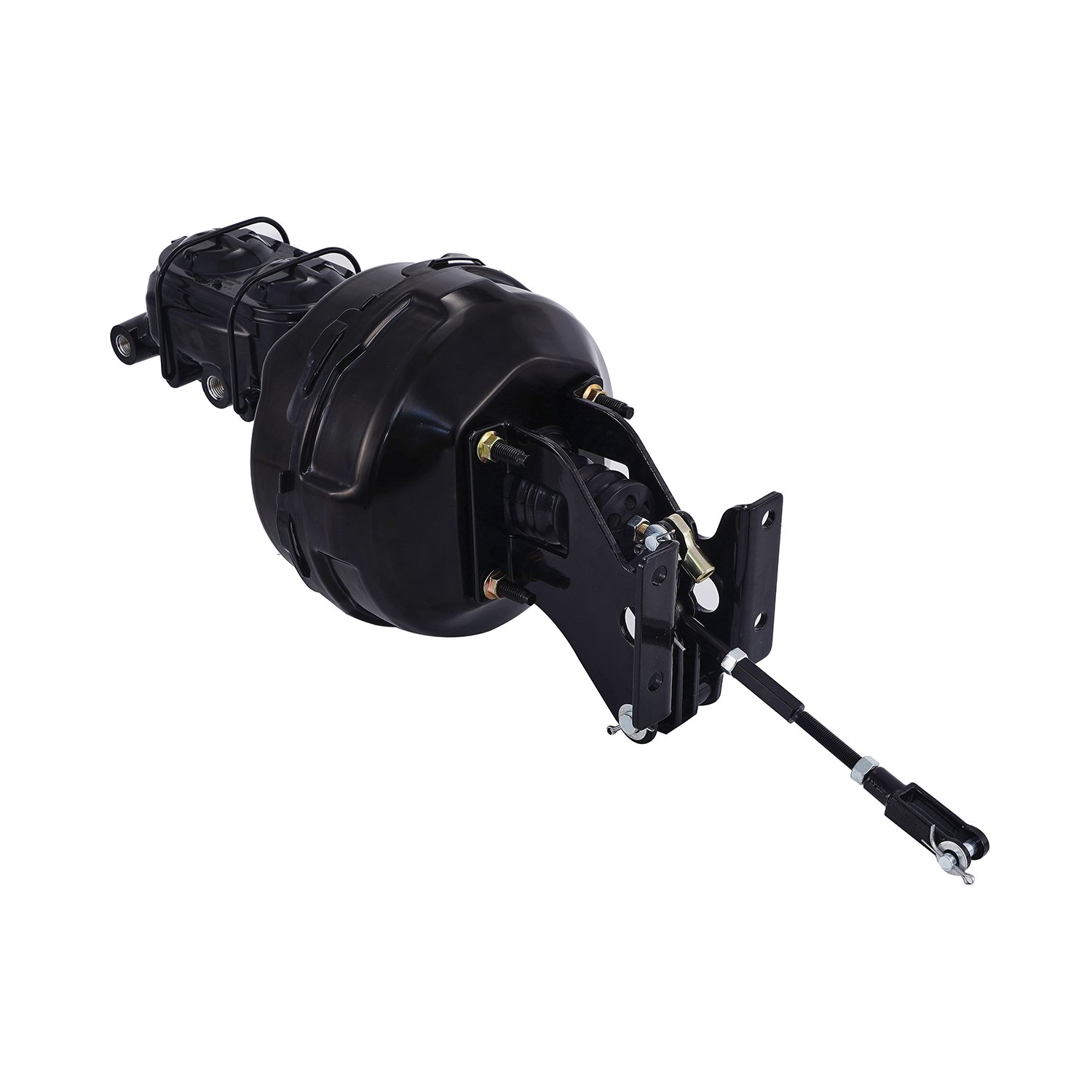 Power brake booster kit 9" dual black booster master cylinder black bail top with #63 bracket BCK-103-9D-BK