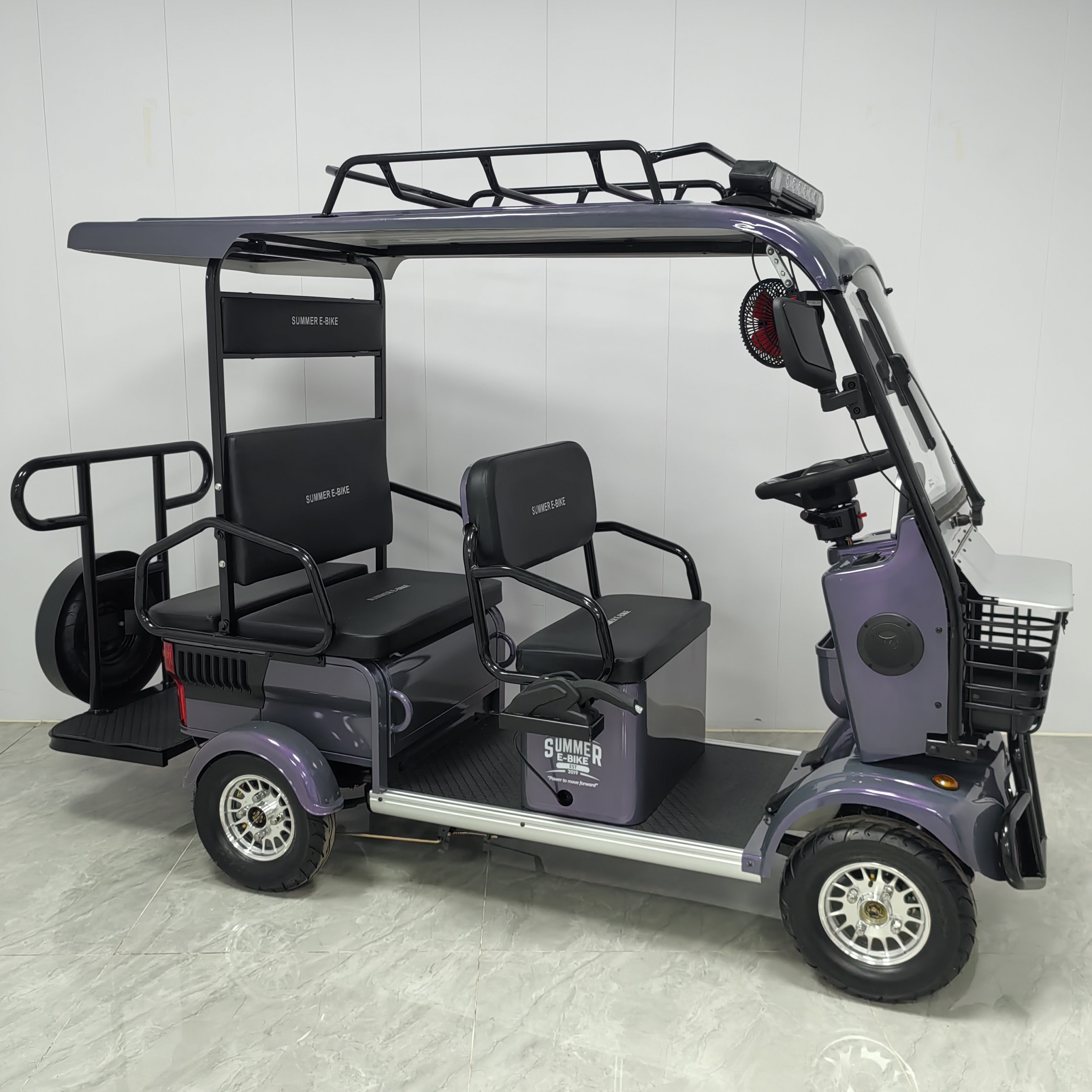 Premium Leisure Life Long Range Golf Cart Purple Electric Quad Bike 48v Electric Quad Bike
