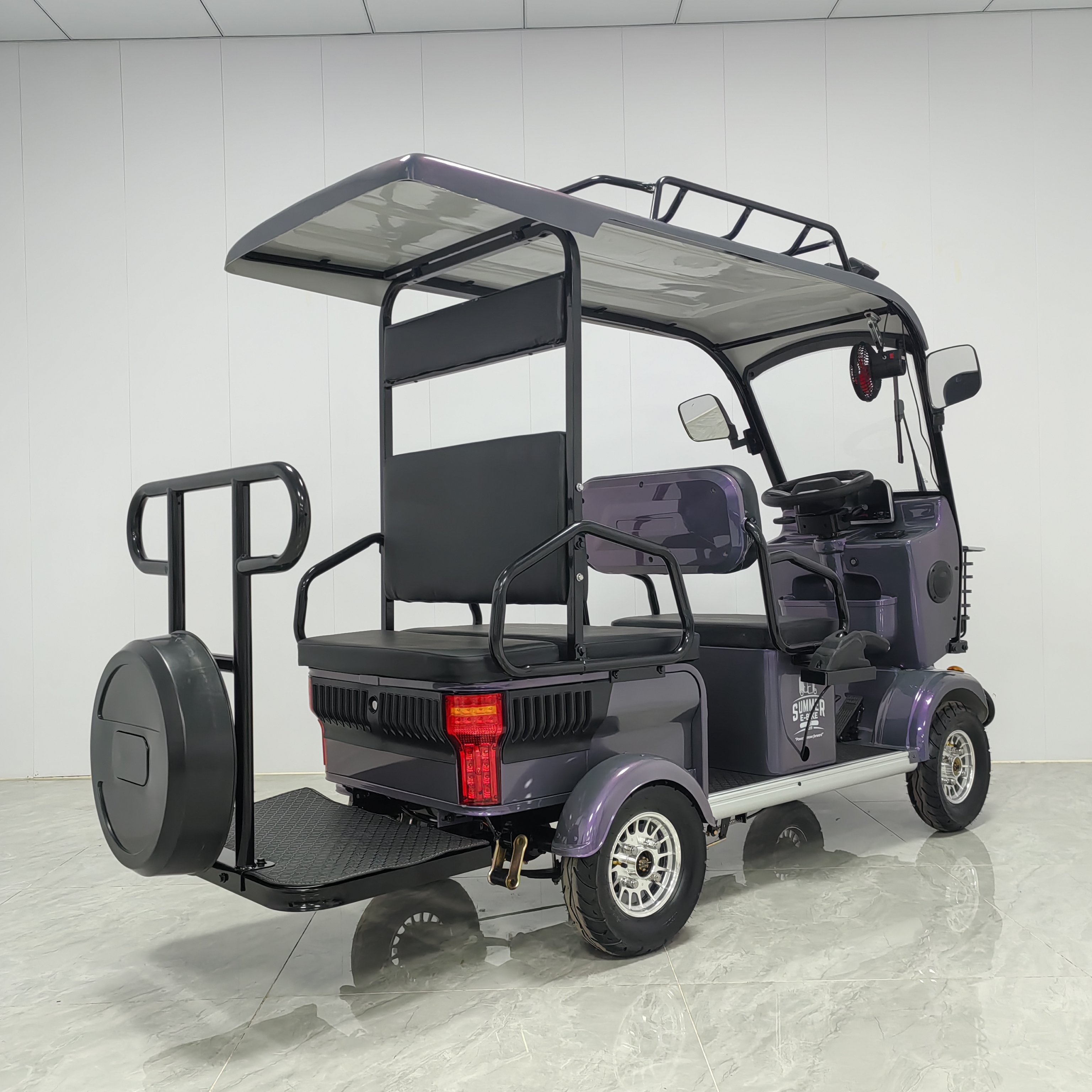 Premium Leisure Life Long Range Golf Cart Purple Electric Quad Bike 48v Electric Quad Bike