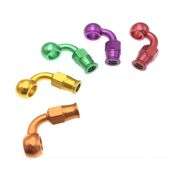 AN3 Steel Aluminum 10mm Brake Hose Lines Banjo Fittings Bolts Motorcycle Hose End Fitting Banjo Eye Connector Adapter