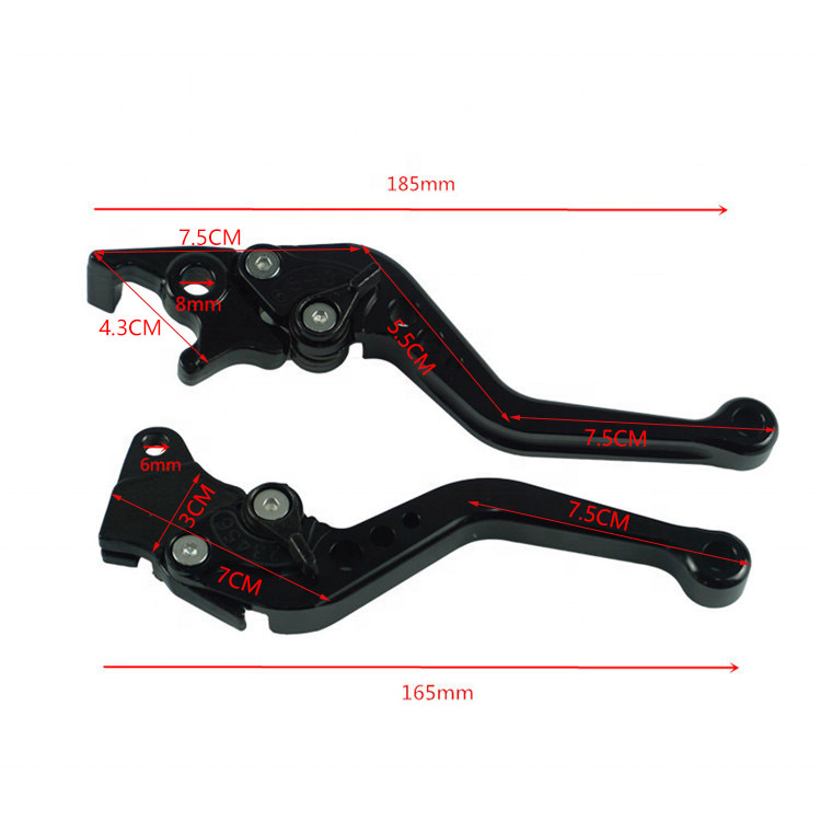 Universal Fit for Motorbike Modification 1 Pair Alloy Motorcycle Brake Handle CNC Motorcycle Clutch Drum Brake Lever Handle
