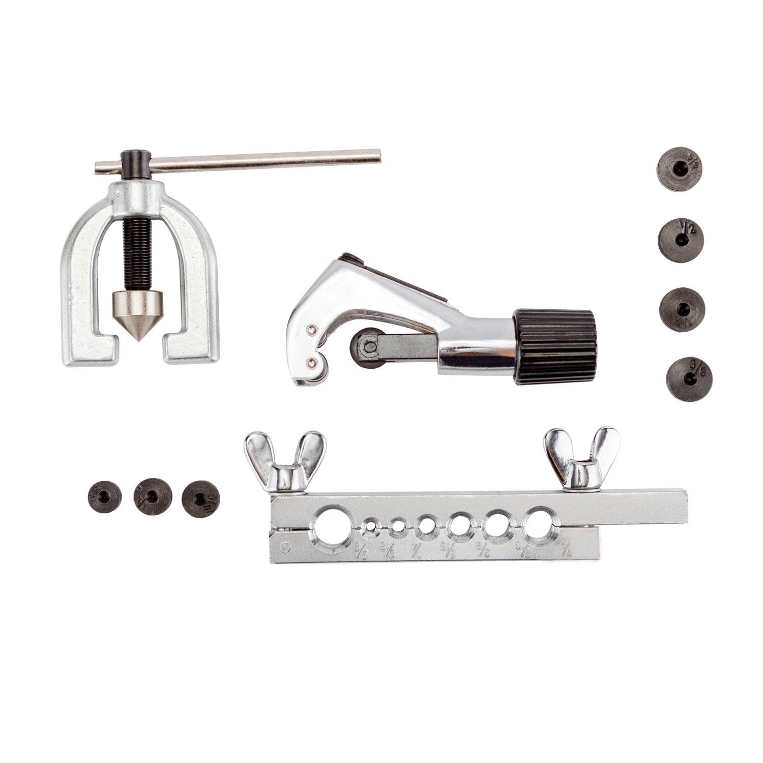 Double Flaring Tool Kit 7 Dies with Tubing Bender Pipe Cutter for Automotive Brake Line Copper Brass Aluminum