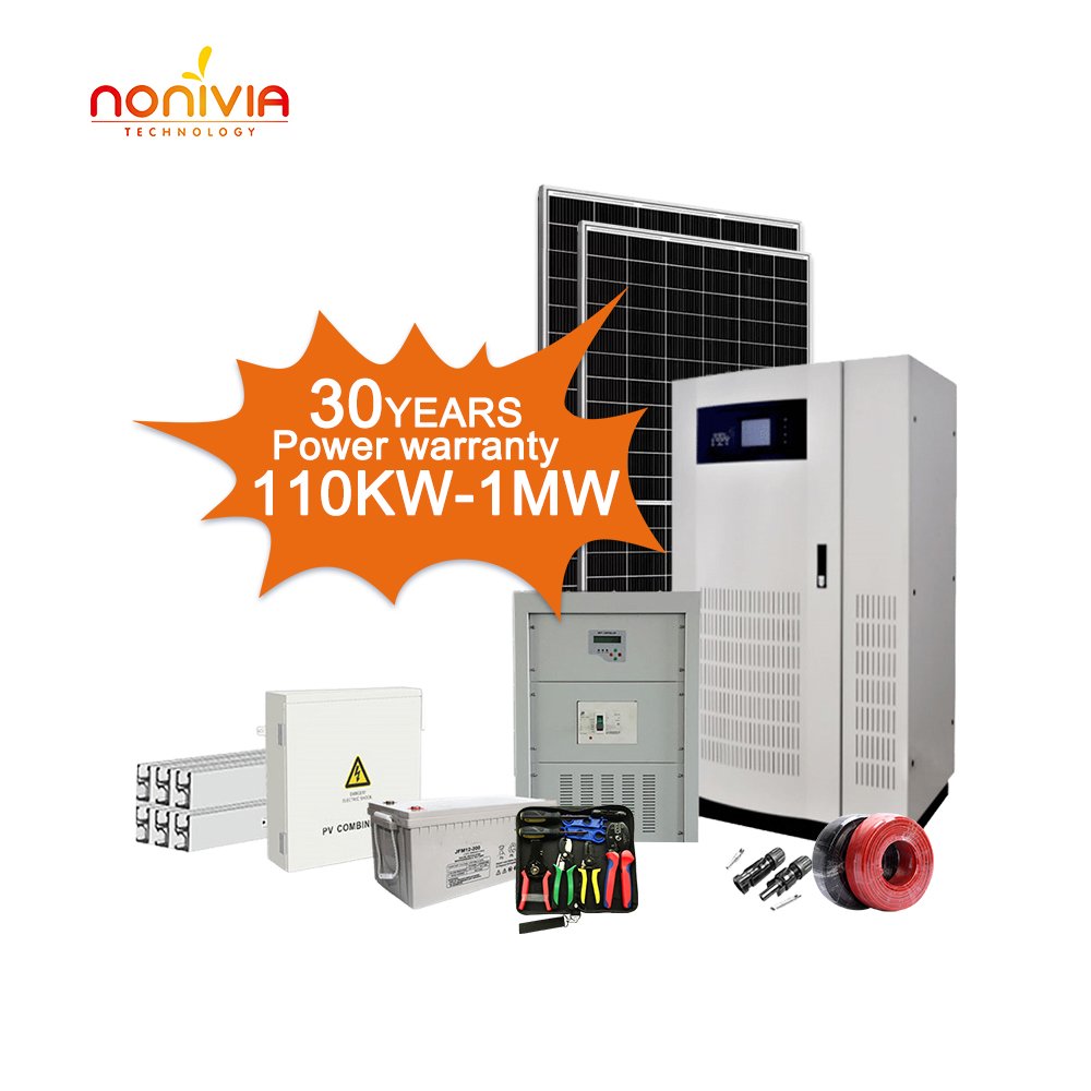 NONIVIA High Quality 120kva 150 Kva 200kw 250kva 300kw 500kw 5 Mw off Grid Back up Solar Power System
