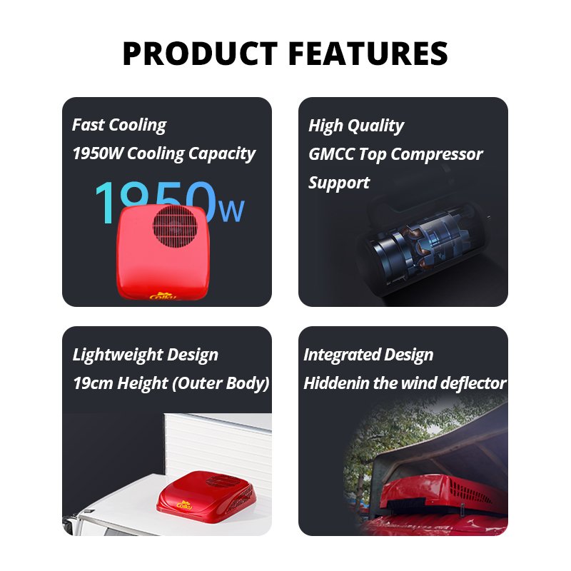 Fast Cooling Car Air Conditioner 12V DC Parking Air Conditioning for Light Truck