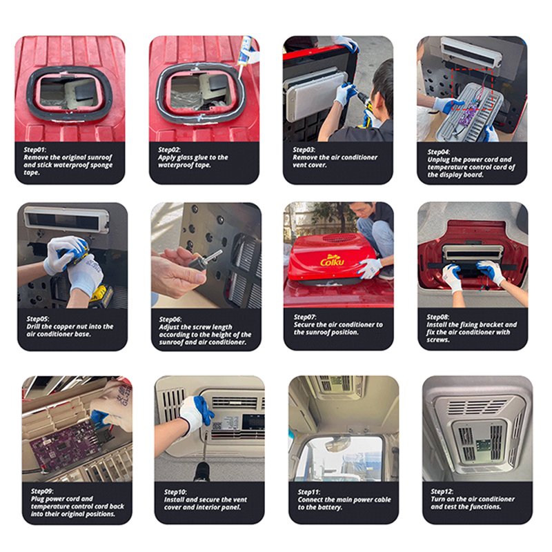 Fast Cooling Car Air Conditioner 12V DC Parking Air Conditioning for Light Truck