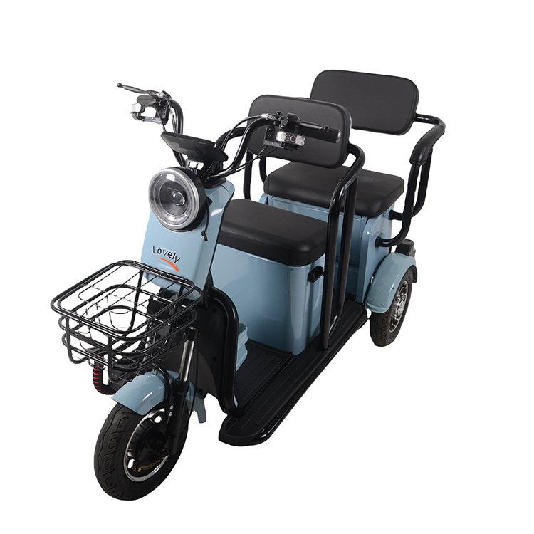 2024 High Quality Electric Bike Three Wheel Tricycle Bicycle Electric Passenger Tricycle 3 Wheel Adults Cycle