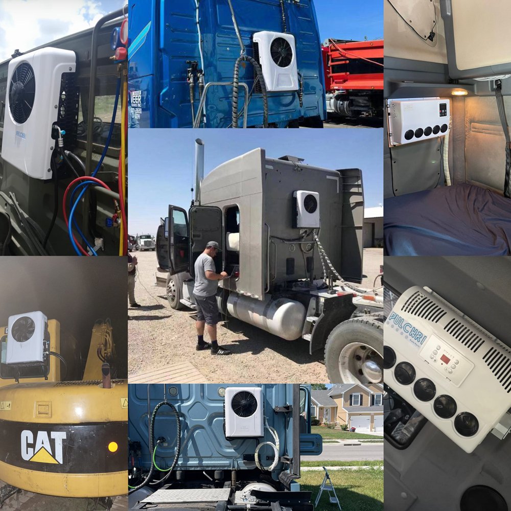 12v 12 Volt air Conditioner for Car Camping Truck Car Electric air Conditioner Semi Truck Ac Unit Parking Cooler Customer's LOGO