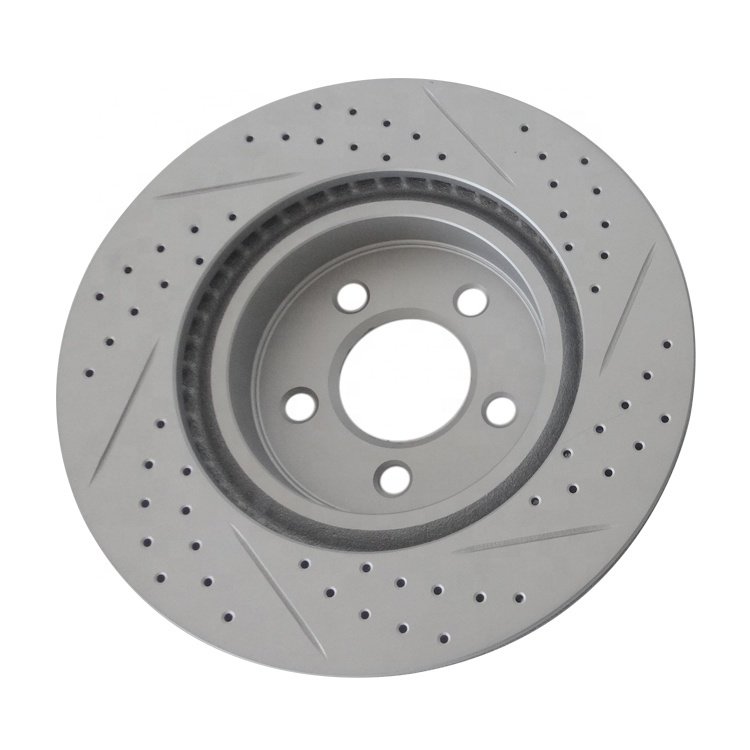 Replacement Solid Groove Drilled Front Brake Disc for Fiat Abarth 595,500,695