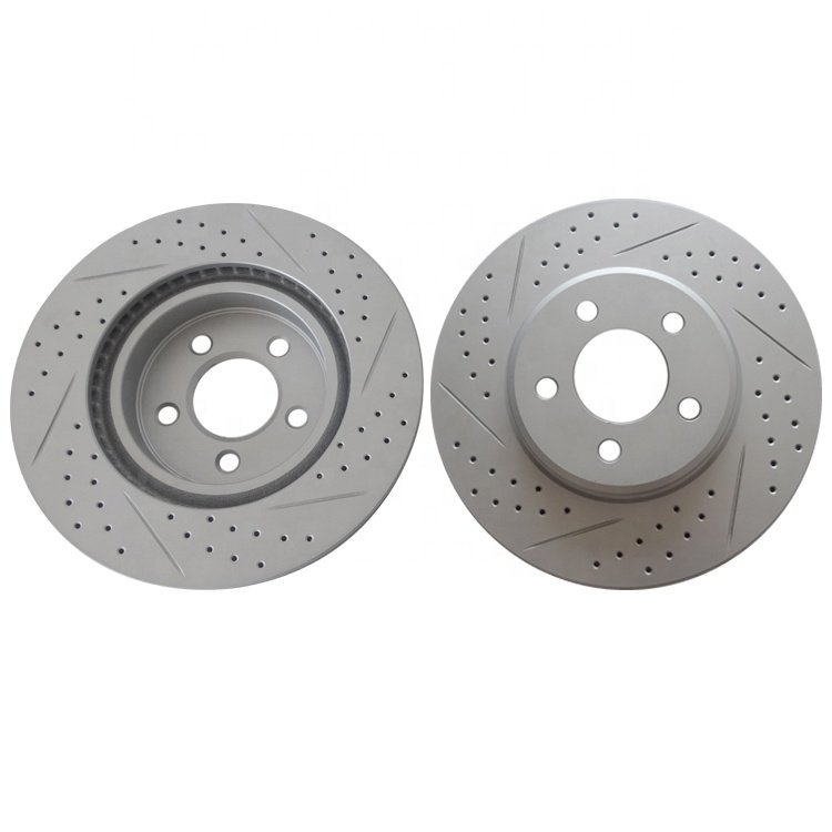 Replacement Solid Groove Drilled Front Brake Disc for Fiat Abarth 595,500,695