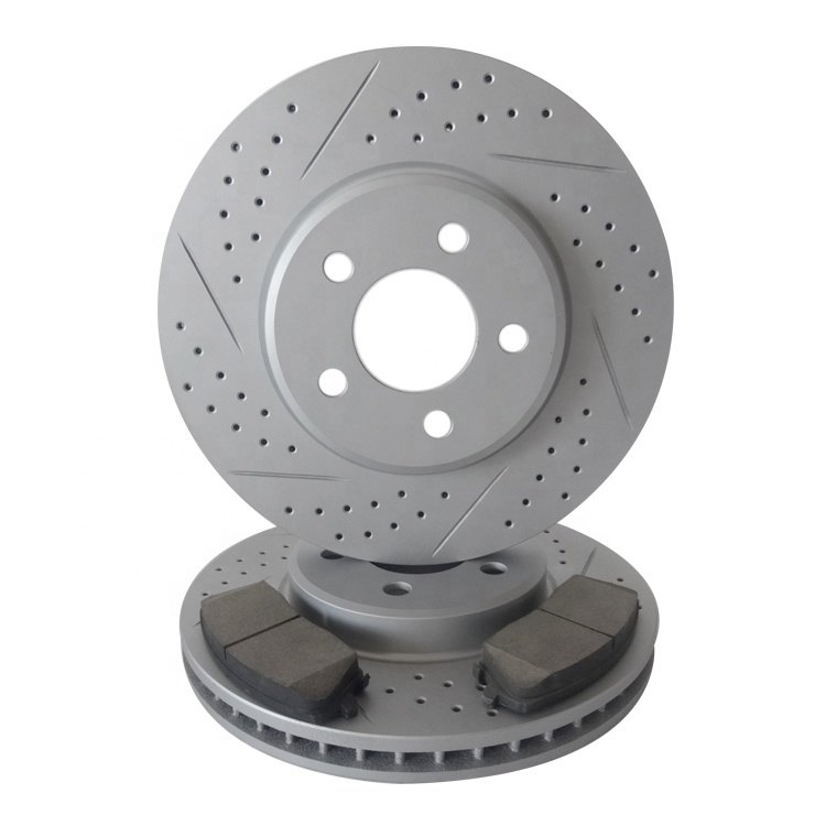 Replacement Solid Groove Drilled Front Brake Disc for Fiat Abarth 595,500,695