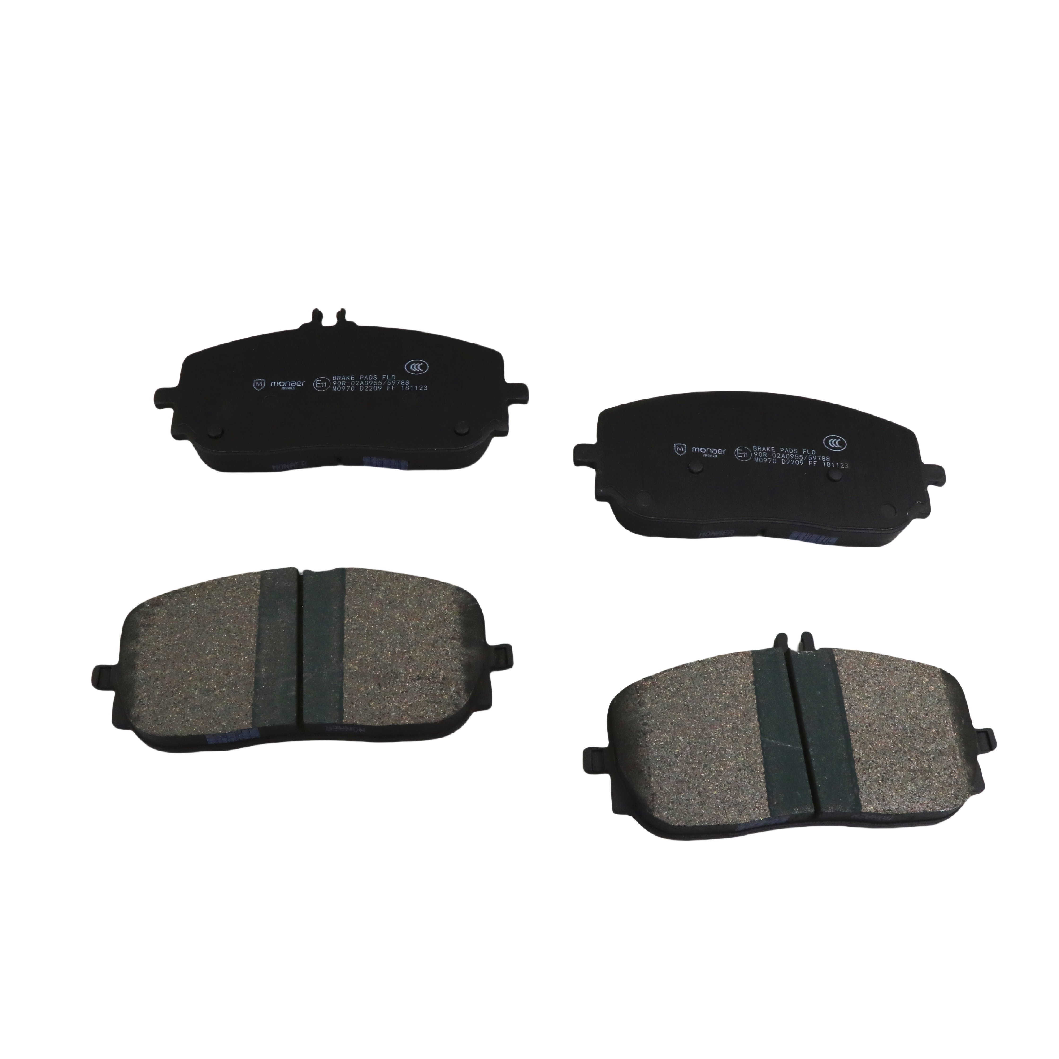 Monaer Brake Pads D2209 High Quality Ceramic Front Axle Brake Pad for Mercedes-Benz
