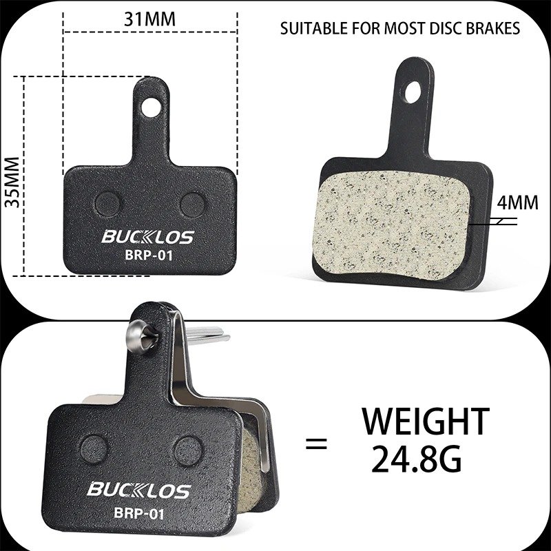 BRP-01 Resin Semimetallic MTB Disc Brake Pads Hydraulic Brake Pads for SHIMANO B01S B05S Bicycle BMX Use Fit M525 M395