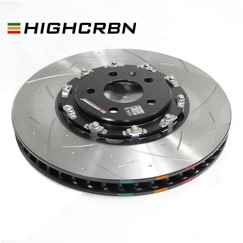HIGHCRBN 370*24mm 2-piece Brake Disc Floating Rear Brake Disc for BMW M2 F87/M3 F83/M4 F82 OE#34212284811;34212284812