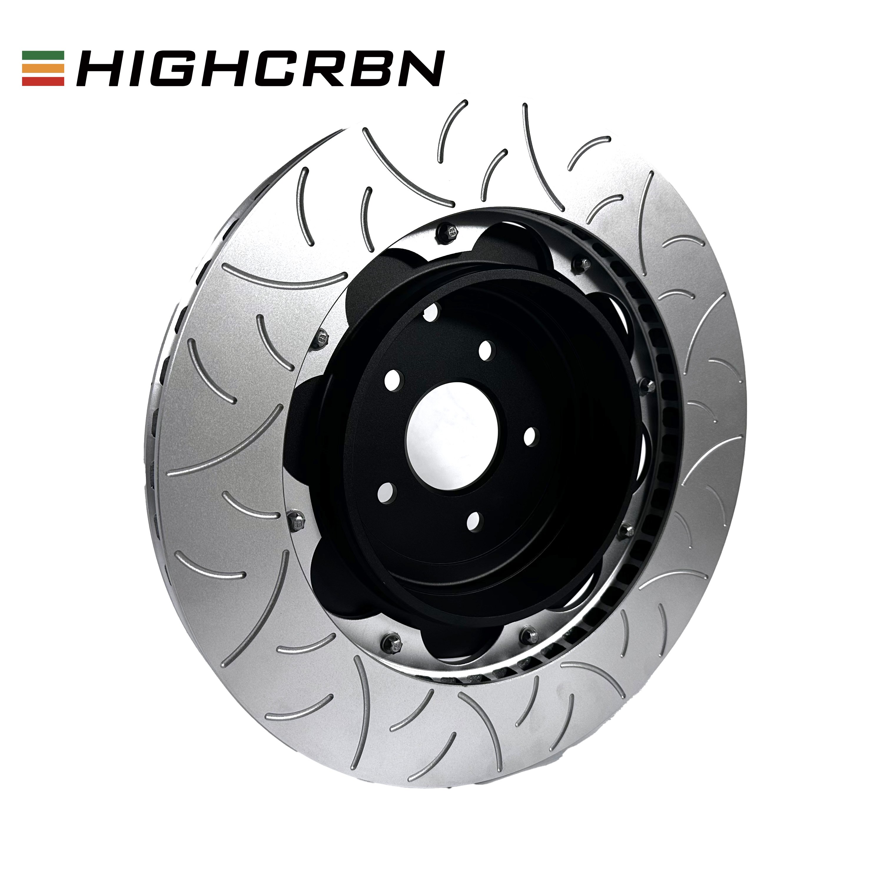 HIGHCRBN 370*24mm 2-piece Brake Disc Floating Rear Brake Disc for BMW M2 F87/M3 F83/M4 F82 OE#34212284811;34212284812