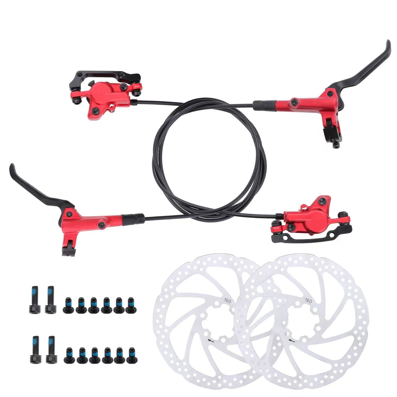 New Products Wholesale Color Bicycle Hydraulic Disc Brake Mountain Bike Brake Set Hydraulic Disc Brake Mt200