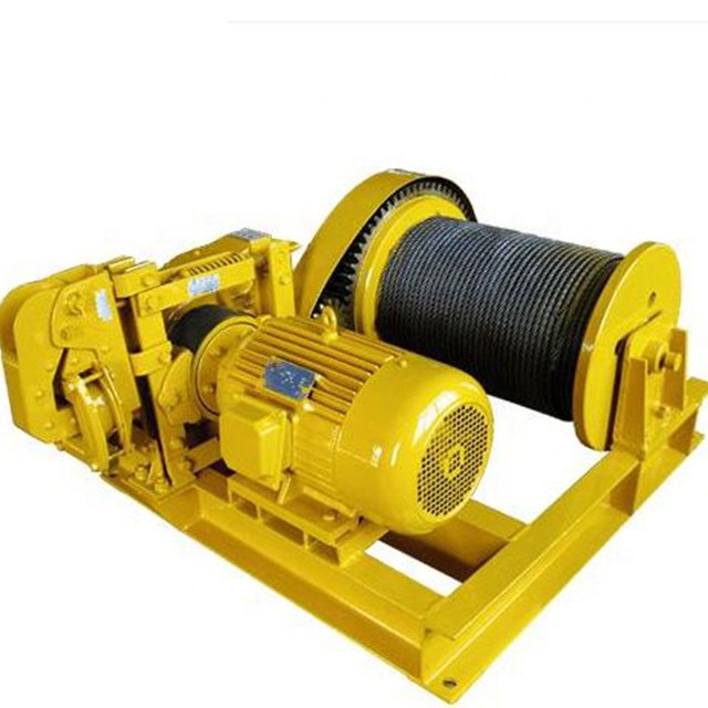 Heavy Duty Multifunctional Three Phase Ac Single Drum Electric Pulling Winch 5 Ton
