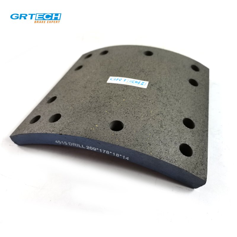 4515 Non-asbestos Truck Brake Parts Drum Brake Pad Lining Shoe for Truck