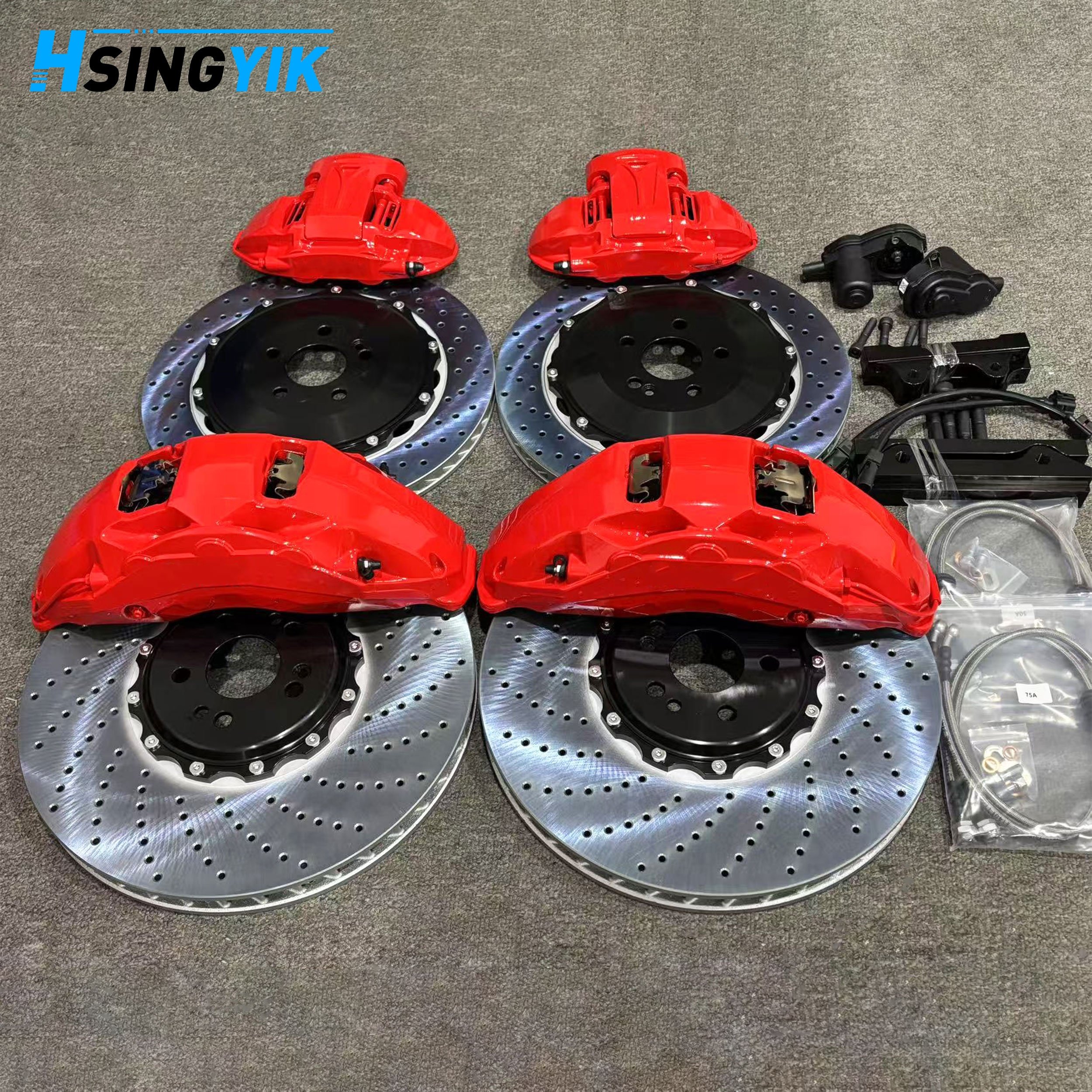 Red Calipers Set Big Brake Kit for Porsche Cayenne 2013 2016