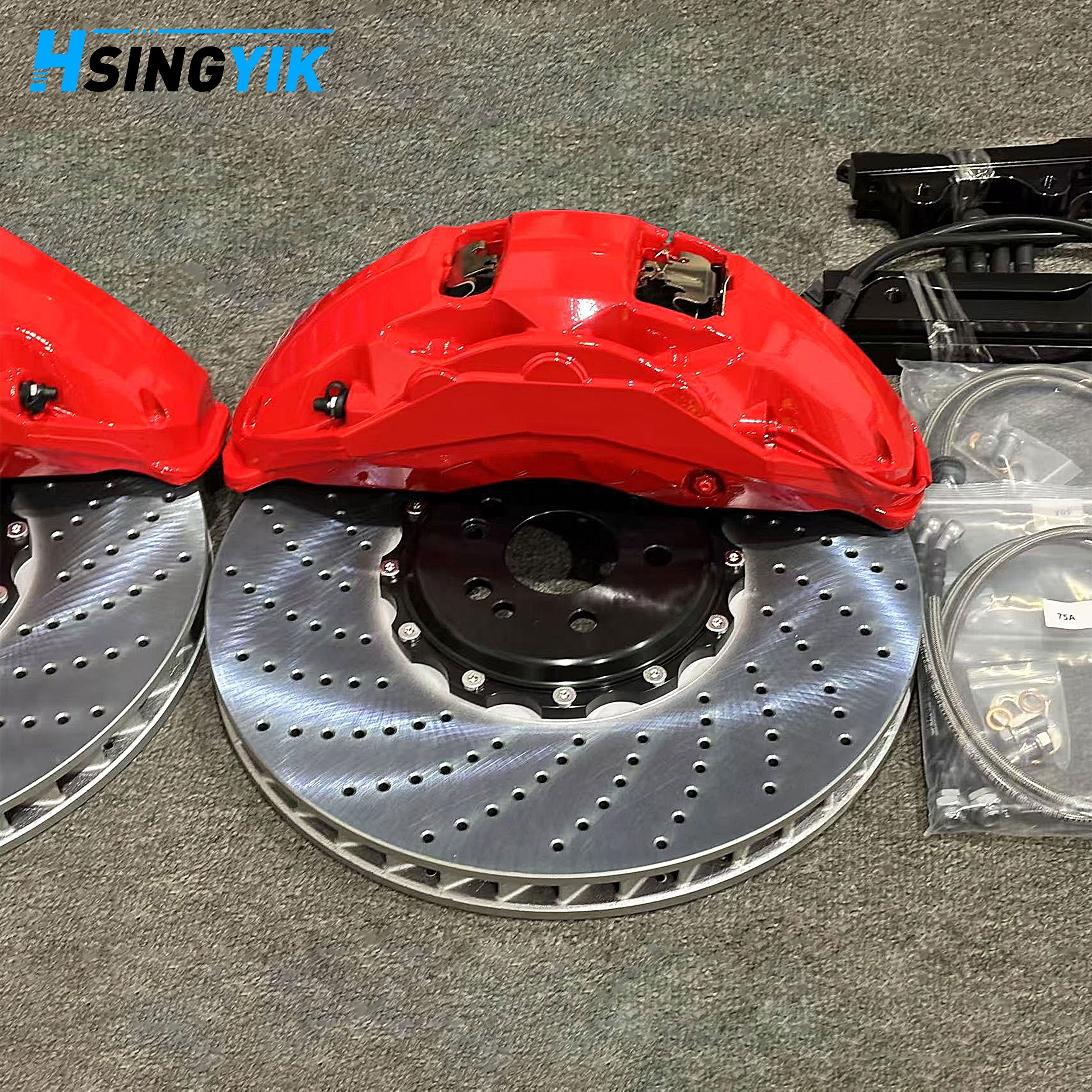 Red Calipers Set Big Brake Kit for Porsche Cayenne 2013 2016