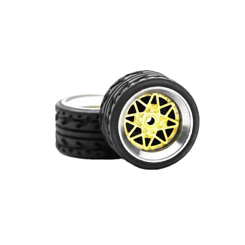 Alloy Wheels & Brake Calipers for 1/64 Model Cars Durable Plastic Material