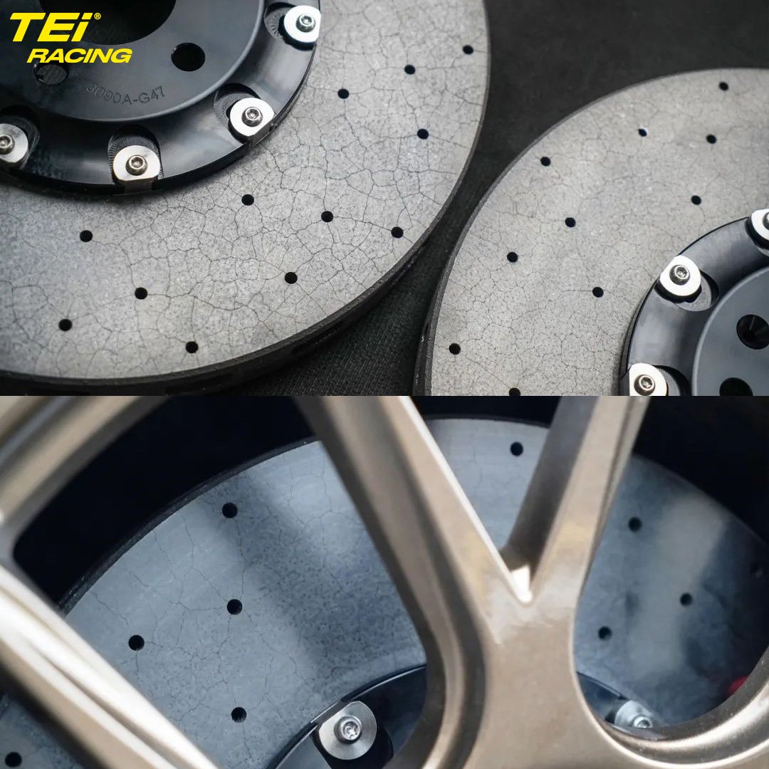 Front 440x36 mm TCCB-R Carbon Fiber Ceramic Rotor for Audi SR6 Fit Original Caliper