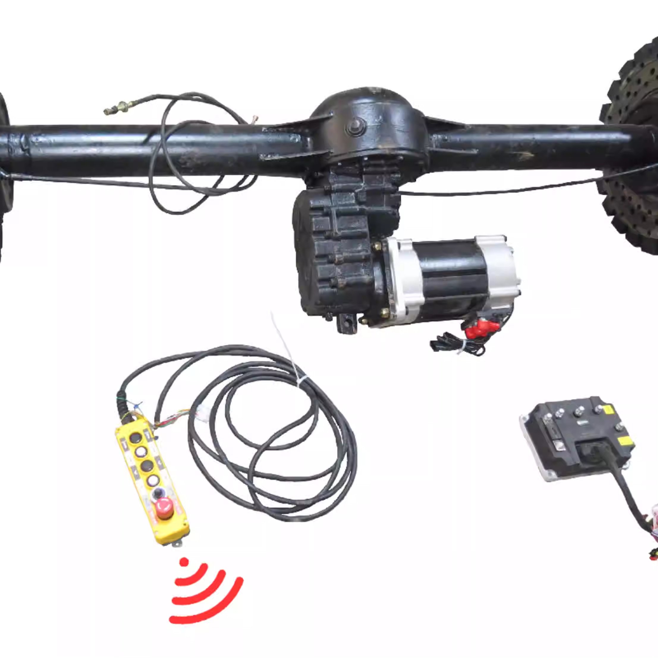 Factory Direct Wired Remote Control Load-bearing Casting Six Hole Oil Drum Brake Rear Axle Assembly