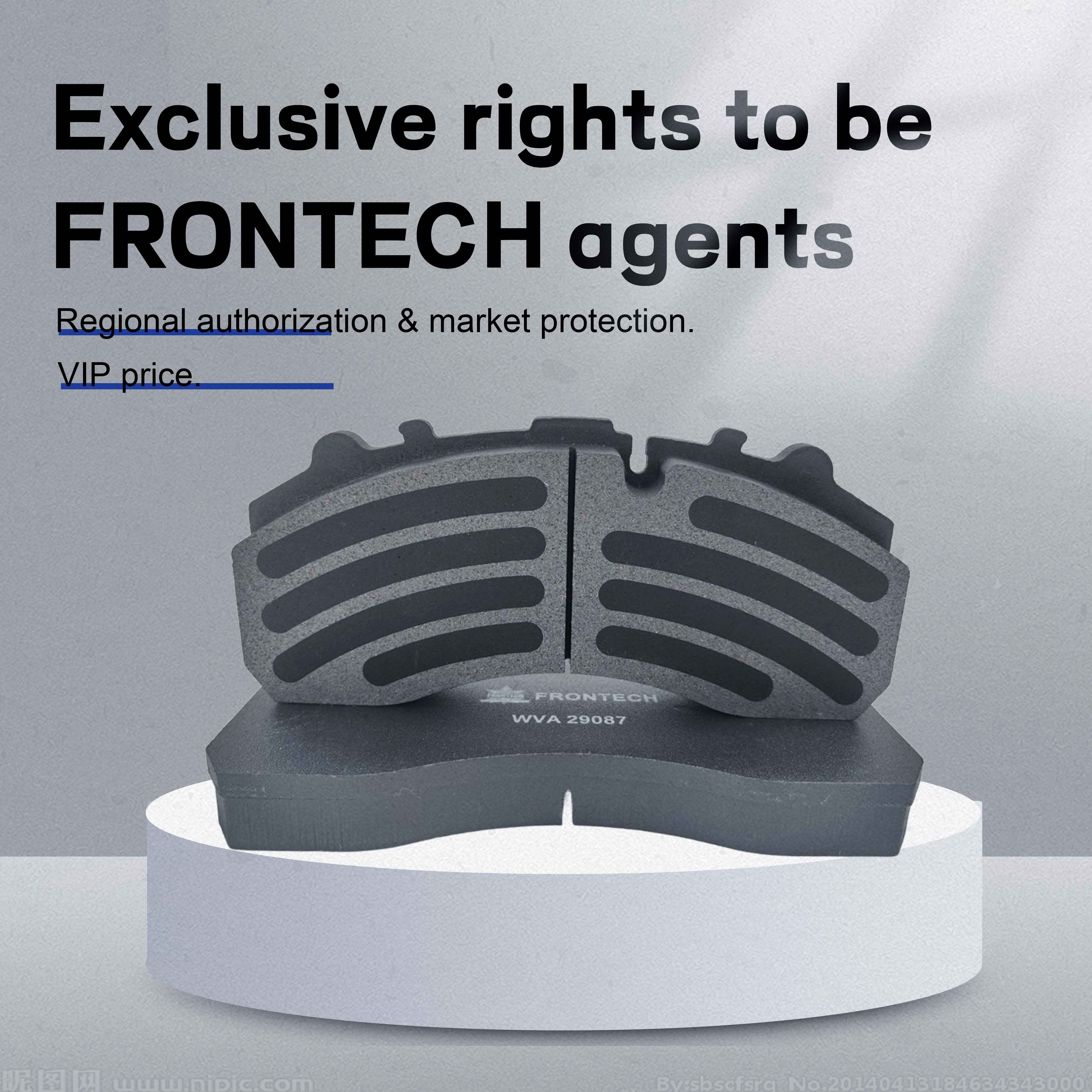 Frontech Manufacturer Wholesale WVA29087 Disc Brake Pads Heavy Duty Truck Noiseless Asbestos-Free Compatible Auto Brake System