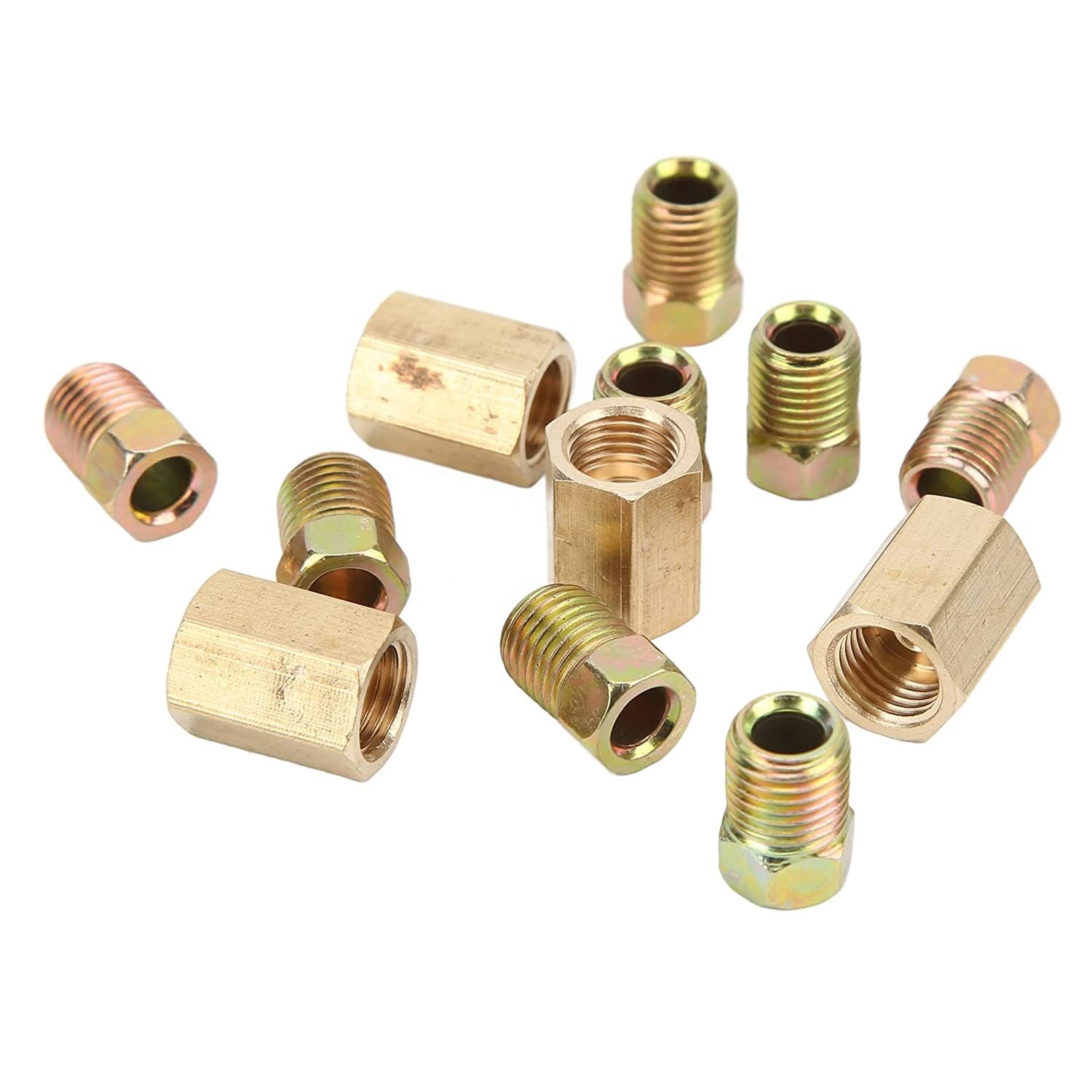 Brass Stainless Steel MS Metric Fuel Line 3an Brake Line Fittings Inverted & Bubble Flare Elbow Union Tee Banjo Bolt Connector