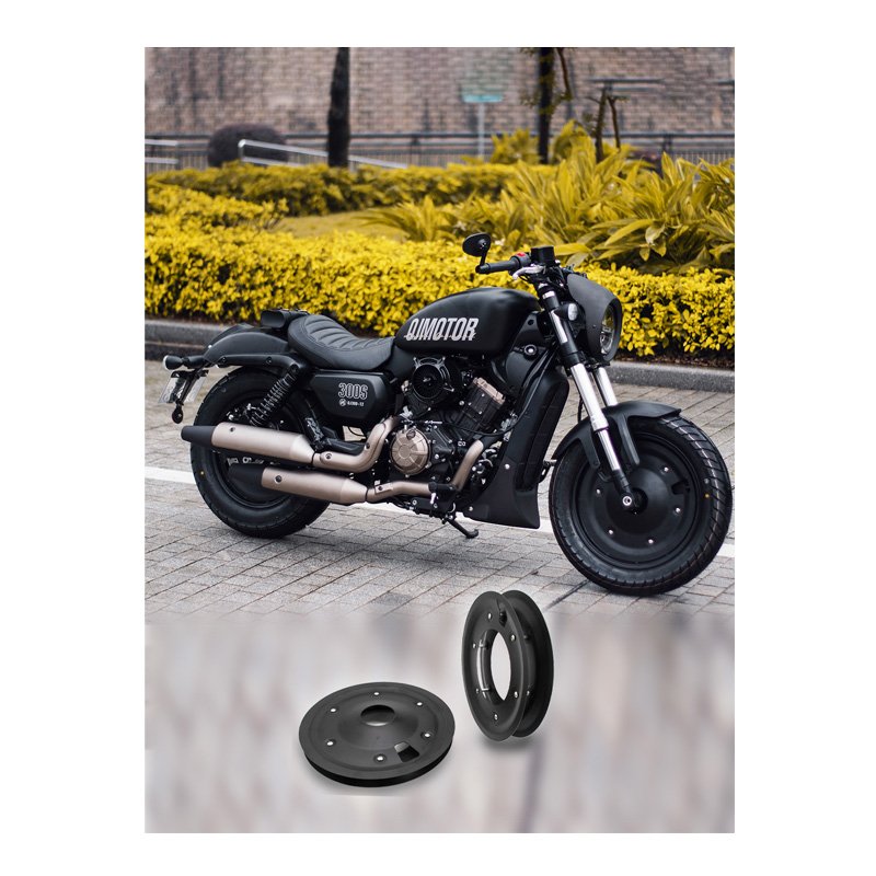 Motorcycle Accessories Front and Rear Hub Core Steel Ring Hub Front and Rear Brake Drum Cover Hub for QJMOTOR SRV250