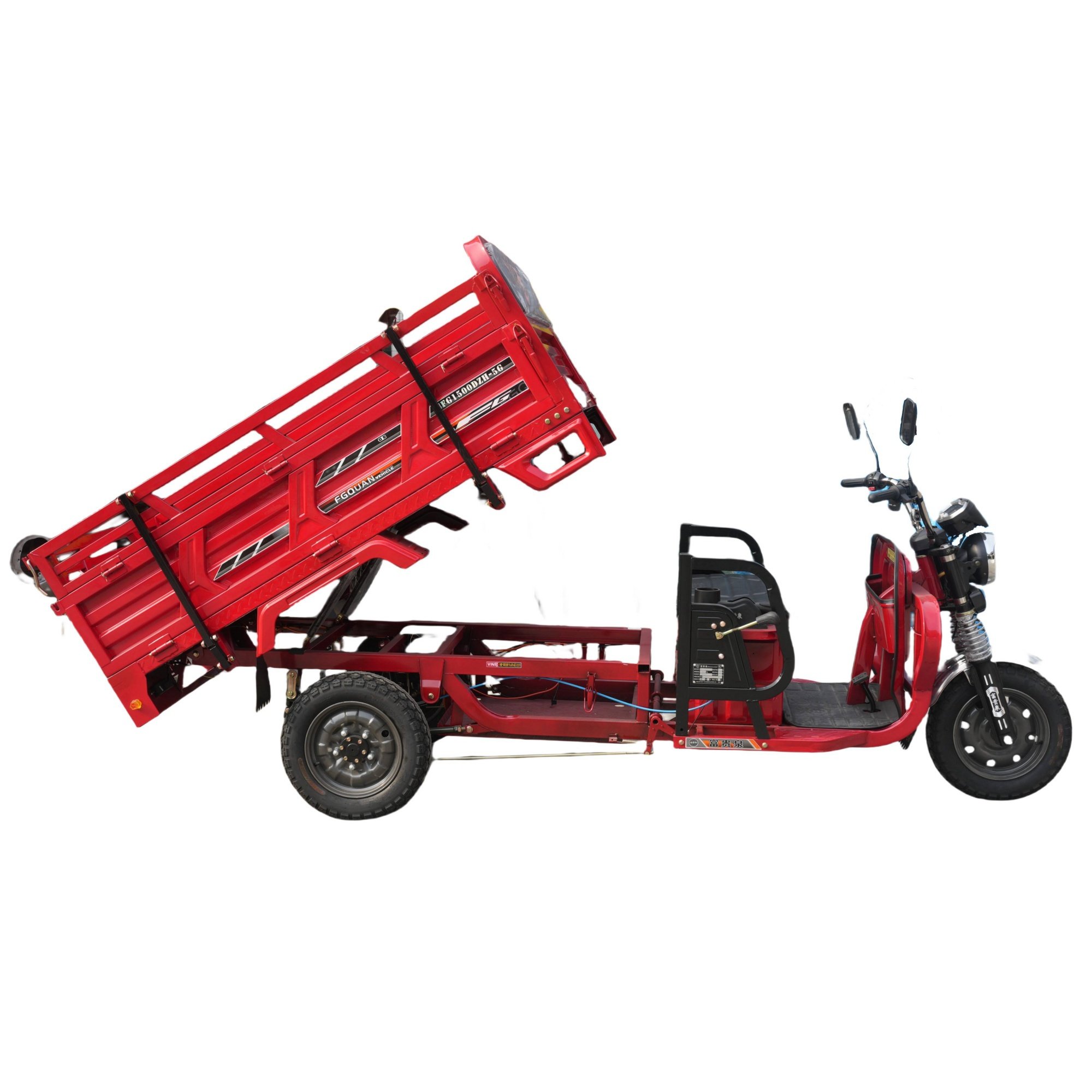 Large Scale Delivery Electric Tricycle with Open Body 60v Fat Tire for Farm and Orchard Work