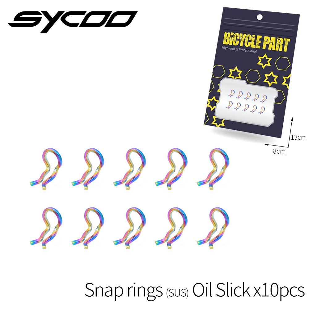 Sycoo 2pcs M4 Titanium Thread Pin of MTB Bicycle Hydraulic Disc Brake Bike XT Caliper Brake Pad Fixing Screw Bolt with Snap Ring