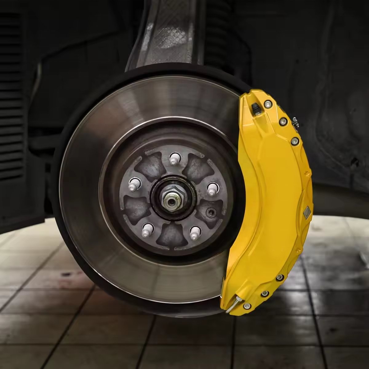 Caliper Covers for Compatible With Tesla Model Y Accessories,Wheel Hub Front and Rear Brake Caliper Covers Red Brake Caliper