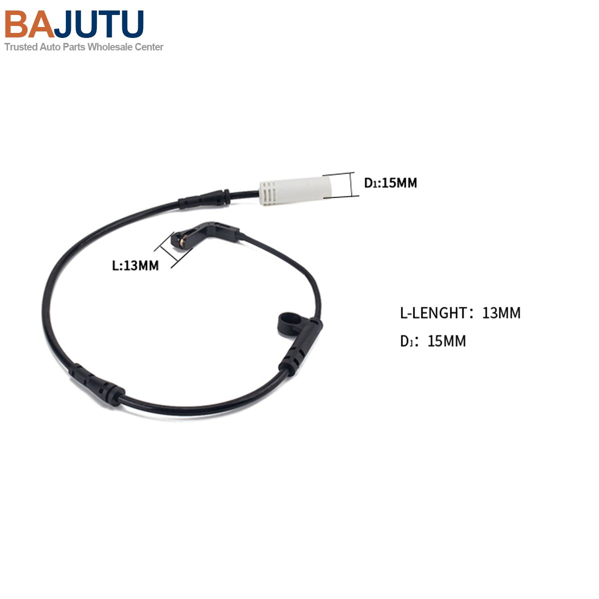 BAJUTU Black Front and Rear Brake Pad Wear Indicator Sensor Kit Replacement for BMW E60 E63 34356789492 34356789493