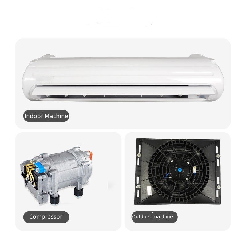 Factory Direct 12V/24V Truck Air Conditioner With Five-Hole Evaporator Box New Parking AC With 1 Year Warranty