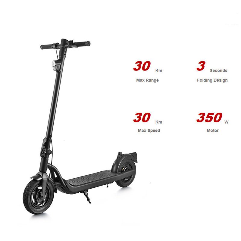 Japan Factory Direct 10-Inch E-Scooter with 350W Power Fast & Powerful Folding Unisex App-Enabled Scooter 25km/h Max Speed