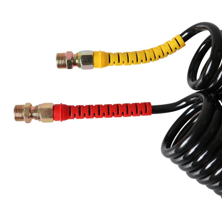 HJYAJZT Brand High Quality Pneumatic Air Pipe Helical Tube Set Flexible Spiral Truck Trailer Air Brake Coil Hose